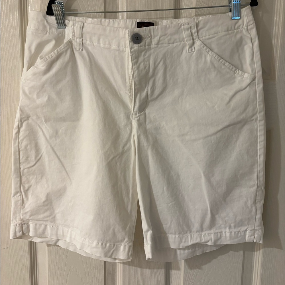 Lee White Bermuda Shorts Classic Cotton Blend Size 16